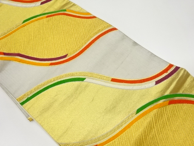 リサイクル　斜め立涌模様織出し袋帯